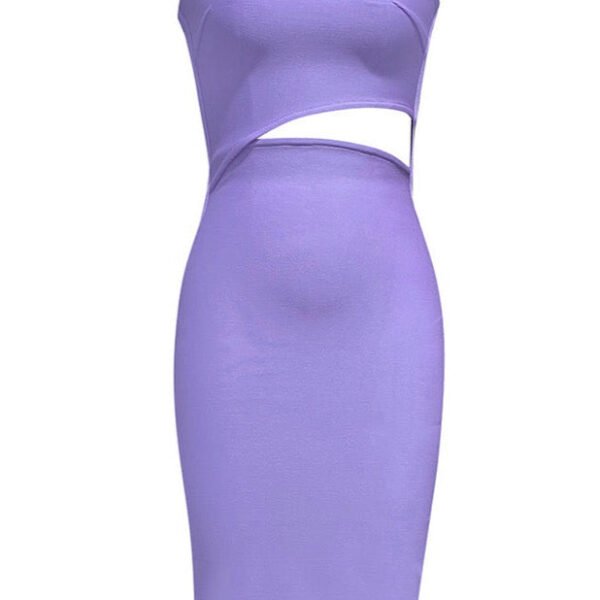 Raegan Two Strap Sleeveless Purple Midi Dress