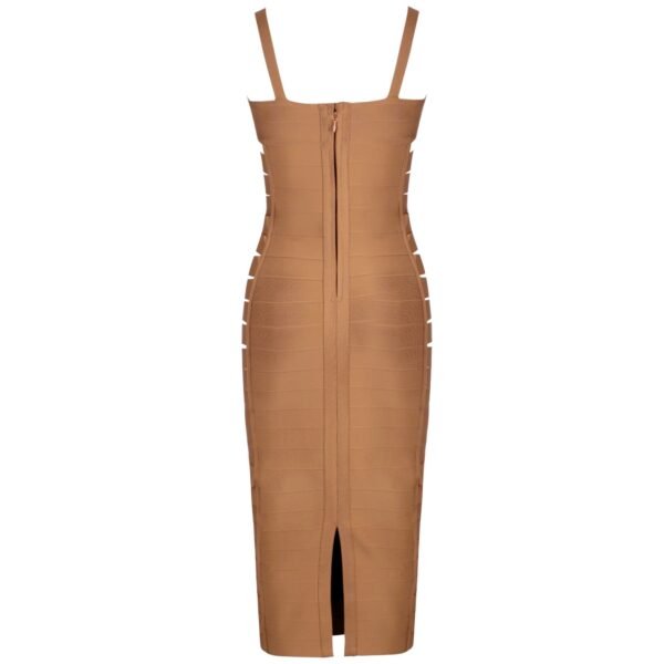 Katie Brown Spaghetti Strap Side Cut Out Midi Dress - Image 2