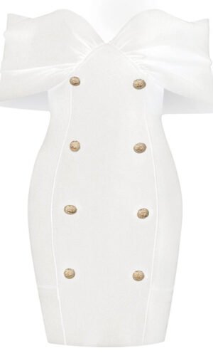 Molly Off Shoulder White Mini Dress