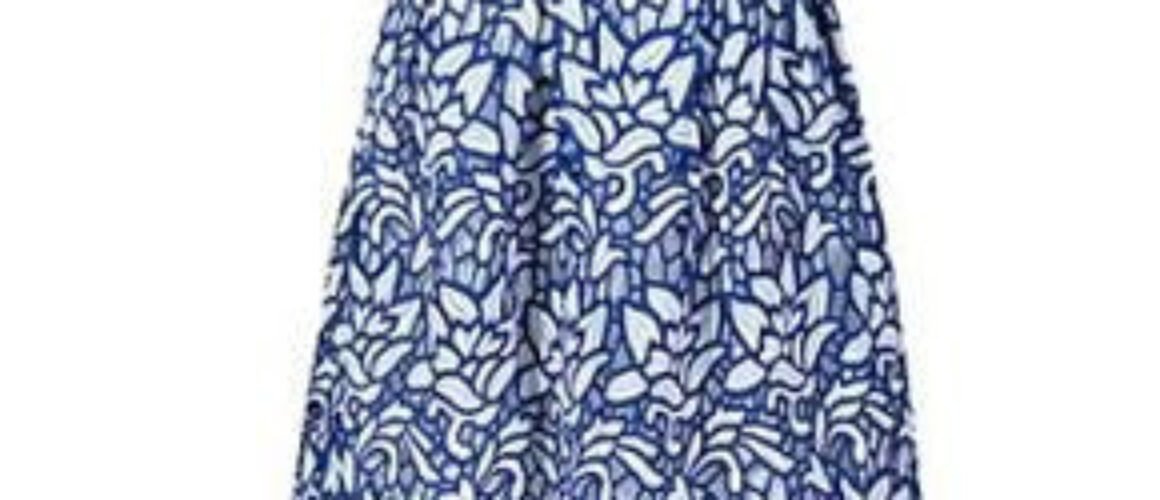 Wilda Blue and White Lace Dress