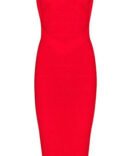 sexy strap red dress