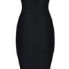 Heather Black Deep V Neckline  Bandage Dress - Image 5