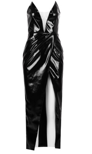 Mikayla Strapless Leatherette Dress
