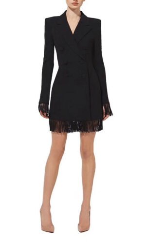 Leonor Black Tassel Jacket Dress