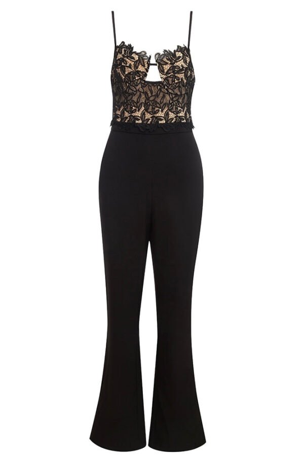 Kaitlyn Sleeveless Lace Top Jumpsuit