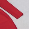 Angelique Red Halter Bustier Long Sleeve Midi Dress - Image 8