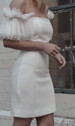 Martha White Off Shoulder Bandage Dress