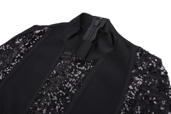 Laurel Black Bandage Dress - Image 6