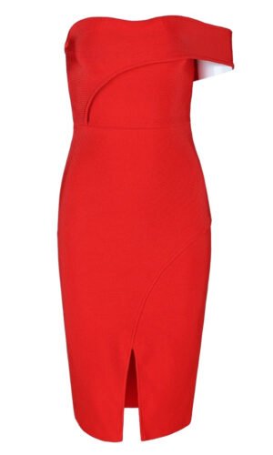 London Red Bandage Dress