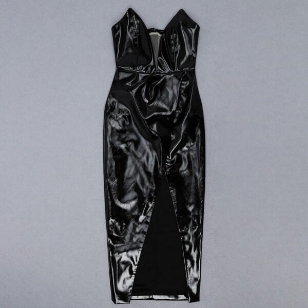 Mikayla Strapless Leatherette Dress - Image 4