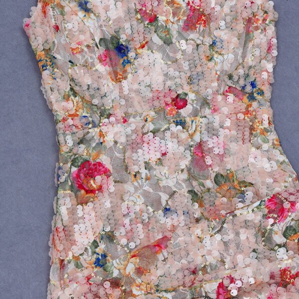 Kailey Floral Mini Sequins Dress - Image 10
