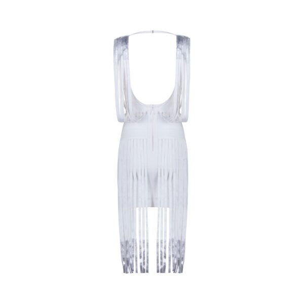 Bo White Tassel Bandage Dress - Image 3