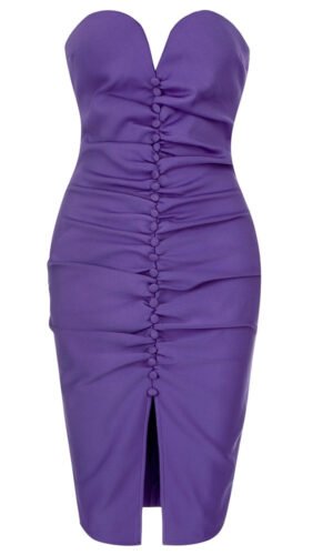 Madison Strapless Purple Mini Dress