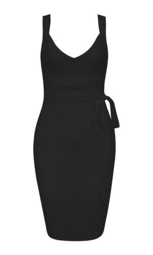 Kenna Black Mini Bandage Dress