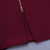 Harmoni Burgundy Long Sleeve Bandage Dress - Image 10