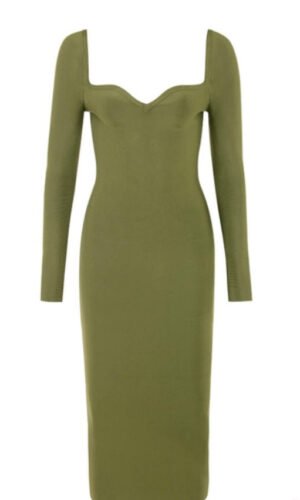 Maxine Sweetheart Neckline Long Sleeve Bandage Dress 