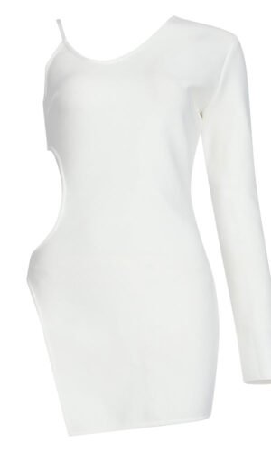 Nyla One Sleeve Side Cut Out Mini Dress