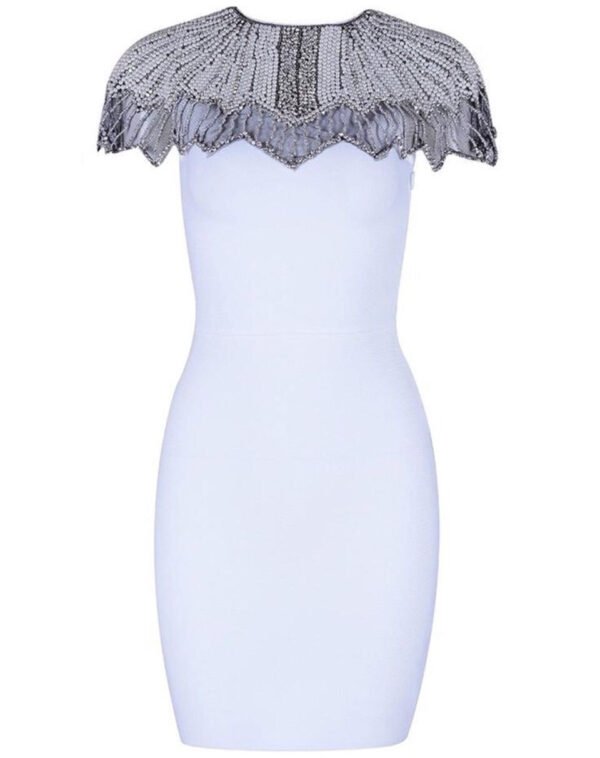 Siah White Embellished Dress