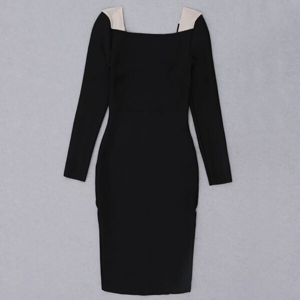 Charmaine Black Long Sleeve Backless Mini Dress - Image 11