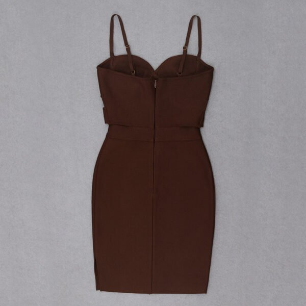 Aspen Brown Strap Bustier Cut Out Mini Dress - Image 10