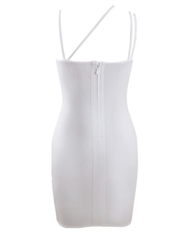 Layla White Mini Sleeveless Bandage Dress - Image 2