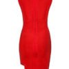 Akua Red Asymmetric Bandage Dress - Image 3