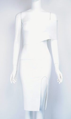 white off shoulder dress