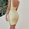 Millie Golden Sleeveless Bandage Dress - Image 6