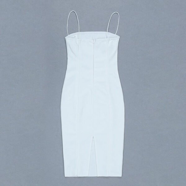 Harper White Spaghetti Strap Bandage Dress - Image 4