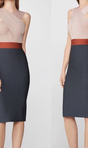 Natalie Sleeveless Cross Front Midi Dress