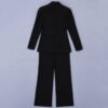 Kori Black Tie Belt Suit Set - Image 6
