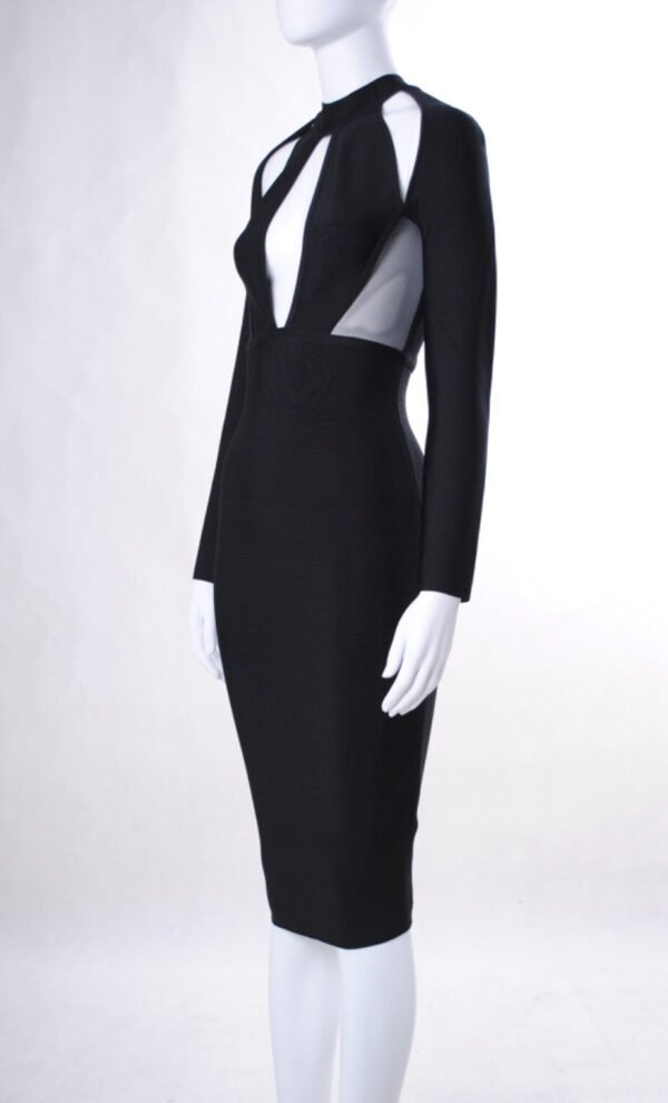 Karine Long Sleeve Cut Out Bandage Dress - Image 6