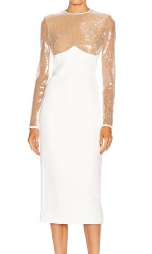 Quinn Long Sleeve Sexy Sequin Midi Bandage Dress