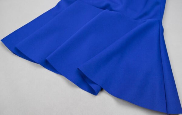 Azalea Blue Ruffle Fluted Midi Dress - Image 6