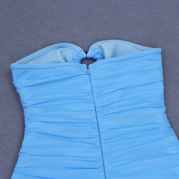 Kinslee Blue Strapless Mini Bandage Dress - Image 8