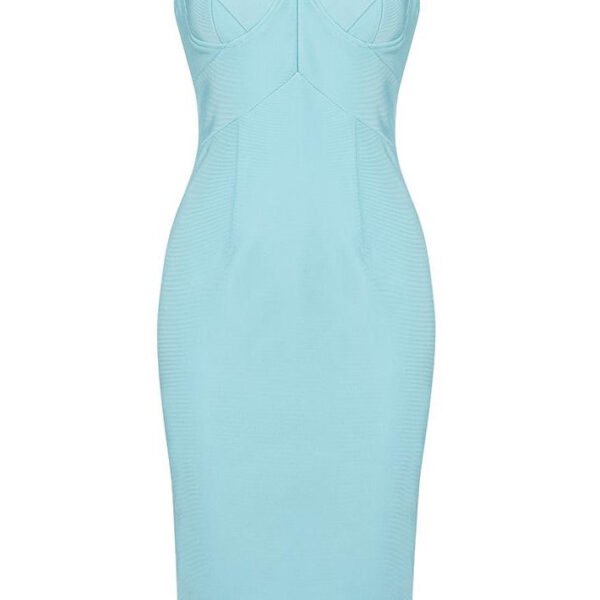 Hailey Blue Off Shoulder Midi Dress