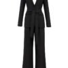 Kori Black Tie Belt Suit Set