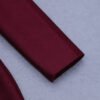 Harmoni Burgundy Long Sleeve Bandage Dress - Image 14