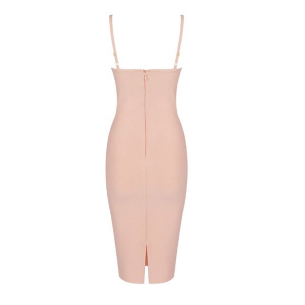 Lennon Peach Bustier Strappy Mini Dress - Image 3