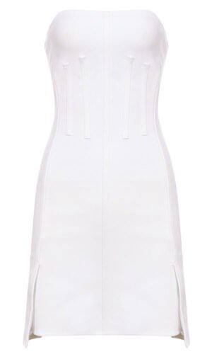 Madelyn Mini White Strapless Dress