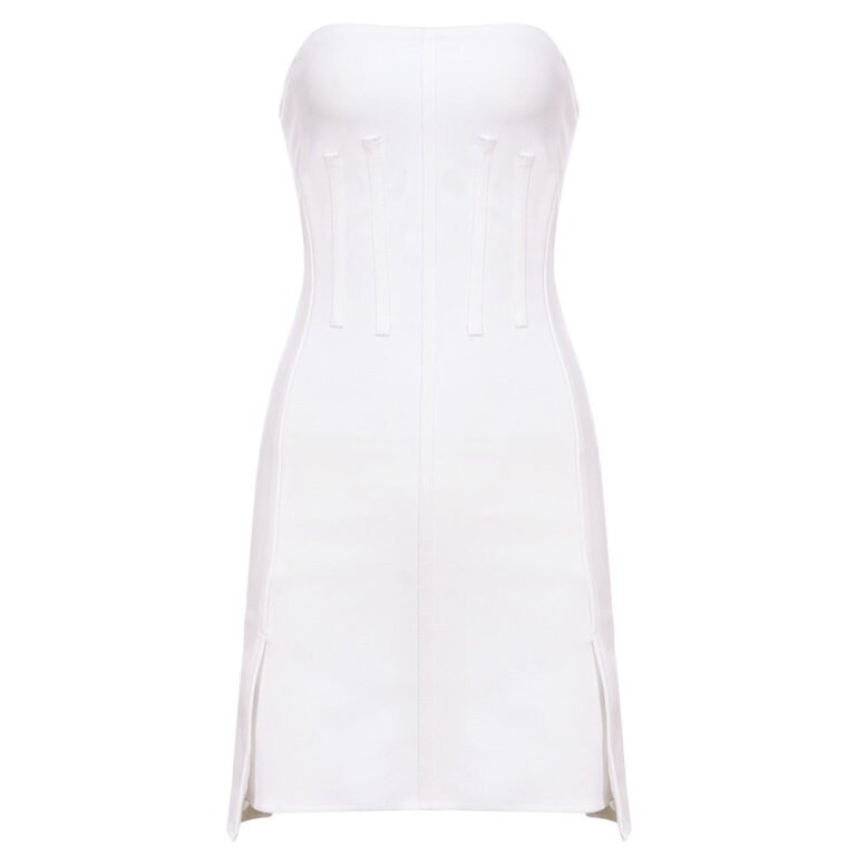 Madelyn Mini White Strapless Dress