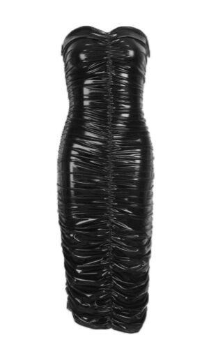 Kelcie Midi Black Strapless Dress