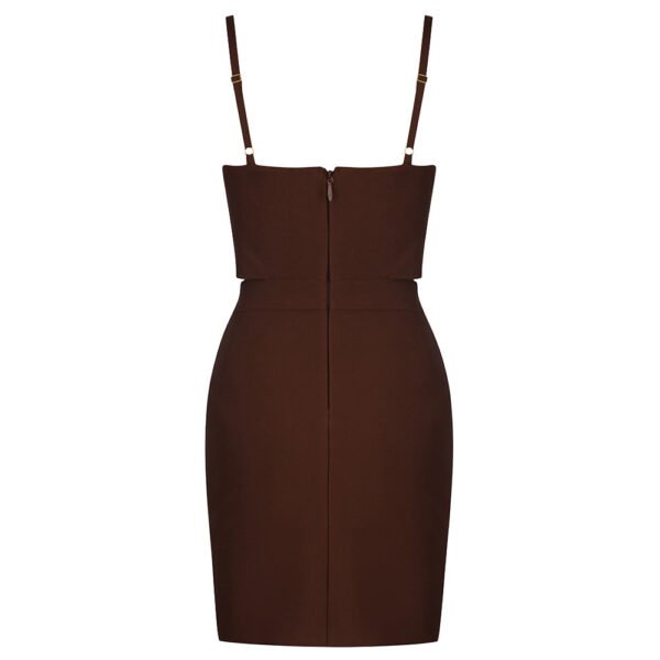 Aspen Brown Strap Bustier Cut Out Mini Dress - Image 2