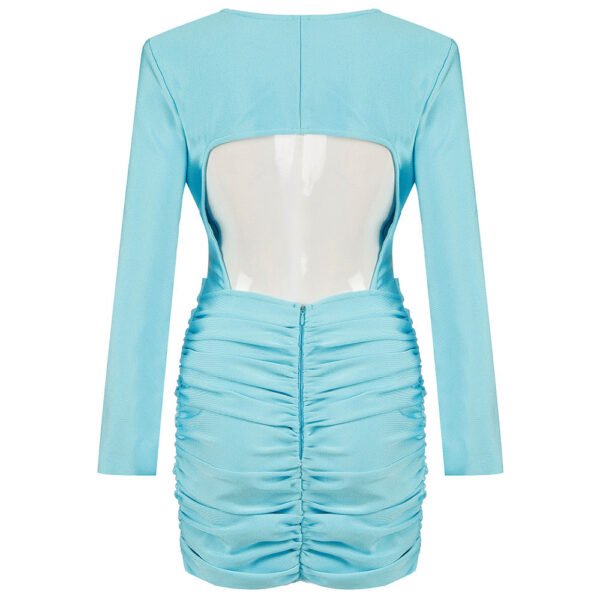 Lauryn Long Sleeve Cut Out Detail Mini Dress - Image 11