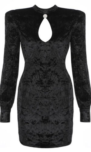 Kennedy Long Sleeve Mini Velvet Dress