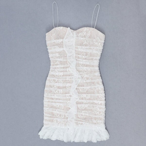Jordyn White Spaghetti Strap Lace Dress - Image 2
