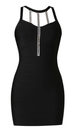 Selah Black Spaghetti Strap Mini Dress