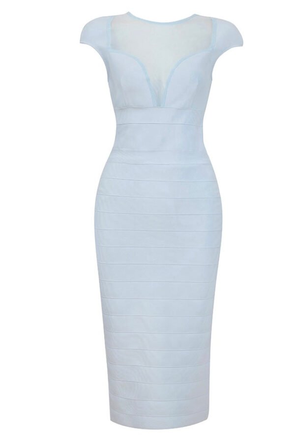 Kensley Cap Sleeve Ligth Blue Midi Dress