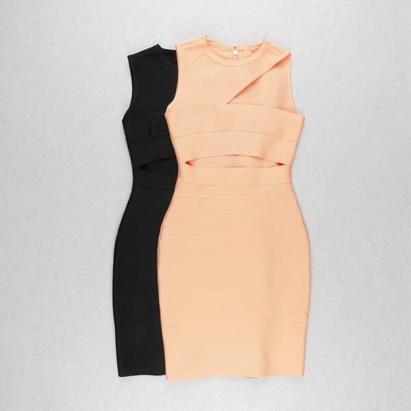 Lauryn Classic Mini Bandage Dress with Cutout Design - Image 3