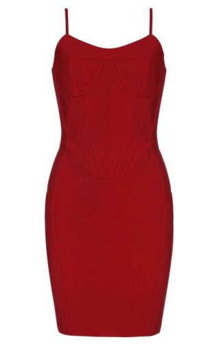 Kendall Bustier Corset Red Mini Dress